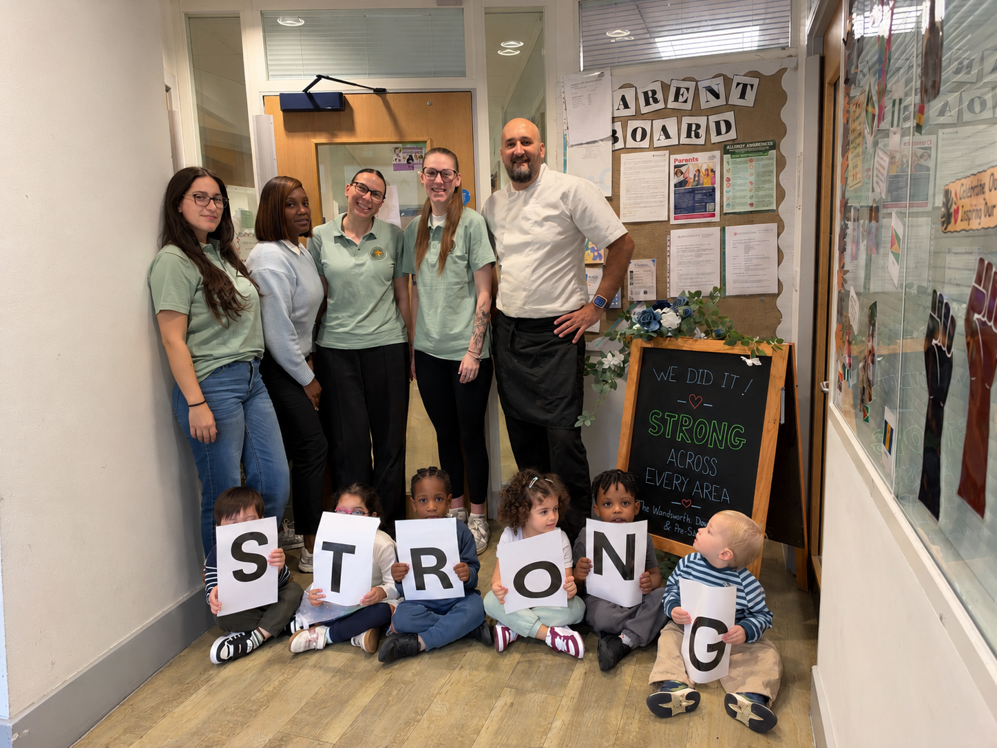 Wandsworth children and staff celebrating together