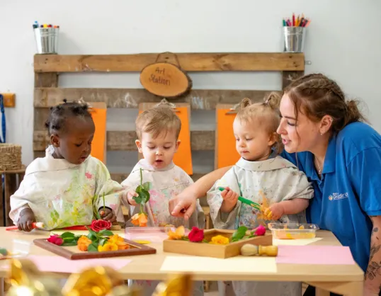Children playing at our Caldecotte nursery