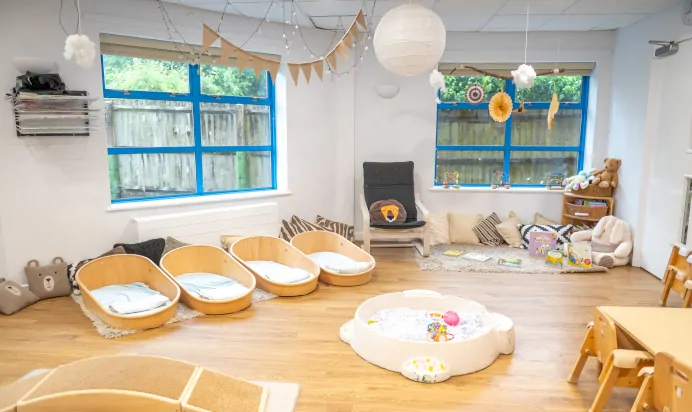 Indoor space with book corner at Kiddi Caru Day Nursery Preschool Plympton Plymouth