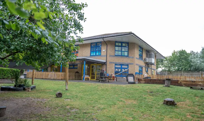 Outdoor space at The Kiddi Caru Day Nursery Preschool Burgess Hill