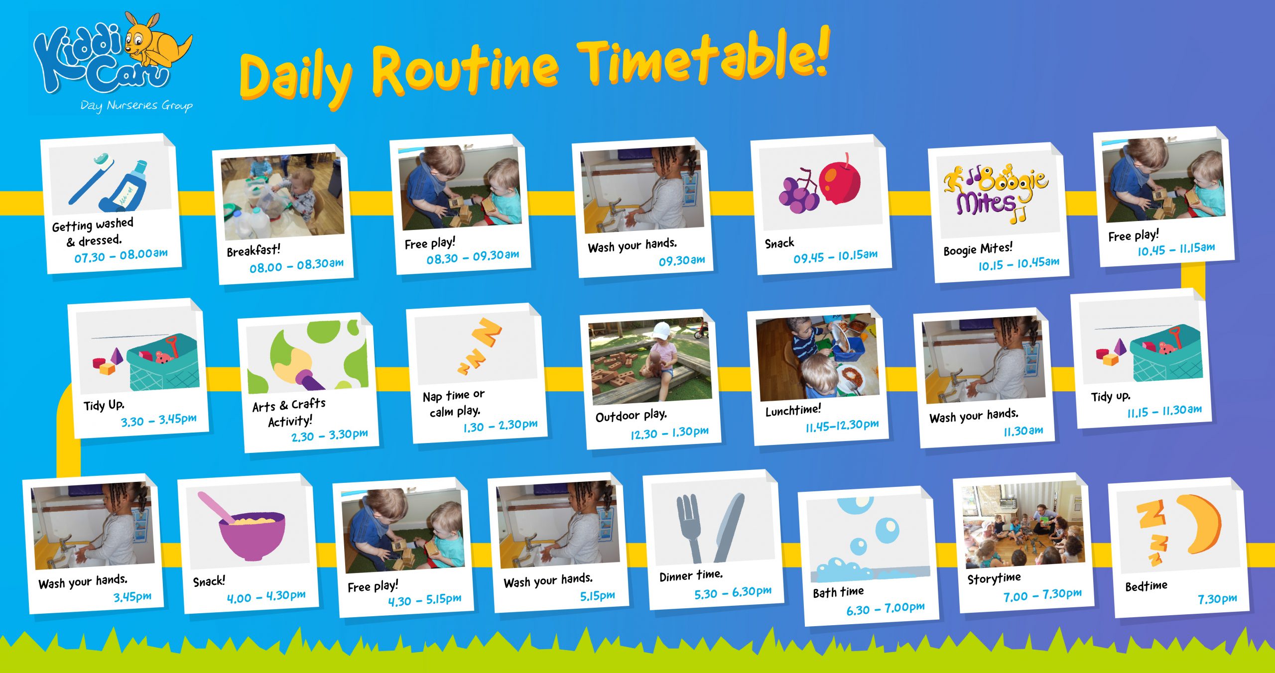 Create a visual timetable with your child at home