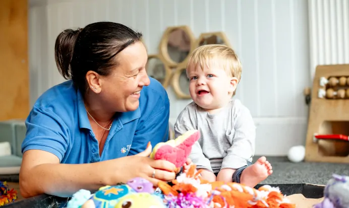 Child in interactive space at Radcliffe On Trent Day Nursery Preschool