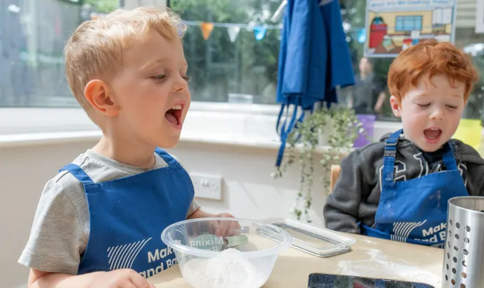 Children baking together at The Penge East Day Nursery Preschool London