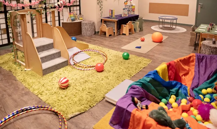 Large bright play area space at The Islington Square Day Nursery Preschool London