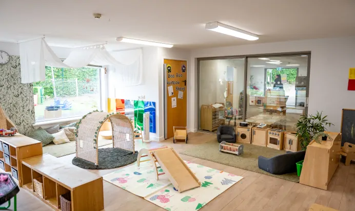 Bright interactive indoor space at Kiddi Caru Day Nursery Preschool Soundwell Bristol