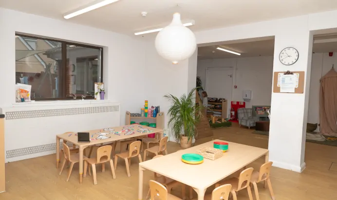 Indoor seating area at Kiddi Caru Day Nursery Preschool Coronation Road Downend Bristol