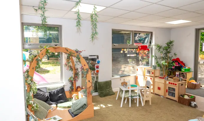 Bright interactive indoor space at Kiddi Caru Day Nursery Preschool Soundwell Bristol