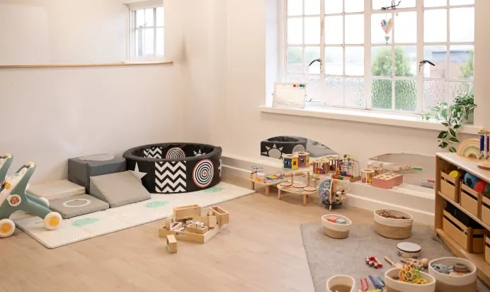 Indoor space with toys at The Elan Day Nursery Haywards Heath