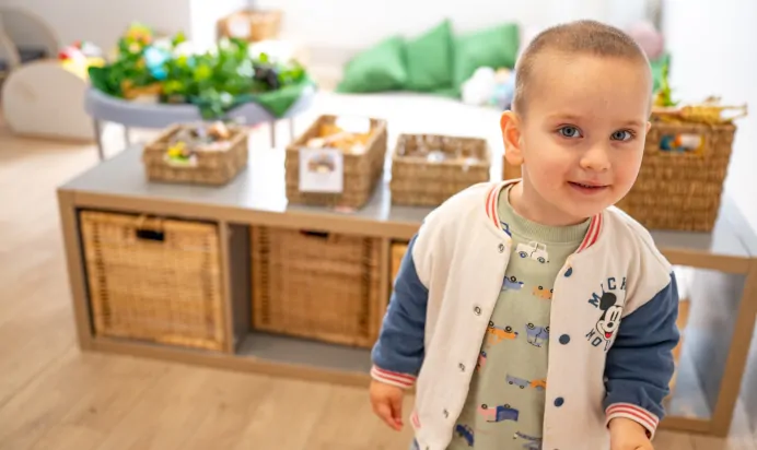 Child in interactive space at Lake House Day Nursery Preschool Westbury On Trym Bristol