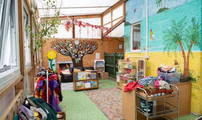Play area with book corner at Lake House Day Nursery Preschool Westbury On Trym Bristol