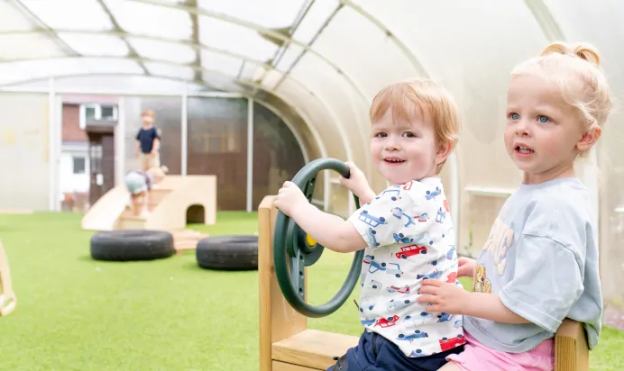 Children playing at The College Town Montessori Nursery Preschool Sandhurst