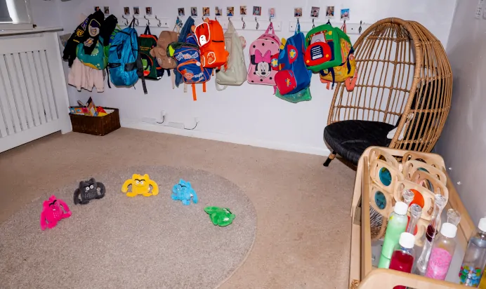 Indoor colourful play area space at The College Town Montessori Nursery Preschool Sandhurst