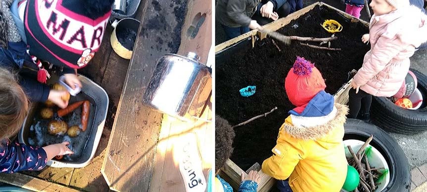 Charnwood Day Nursery Mud Kitchen