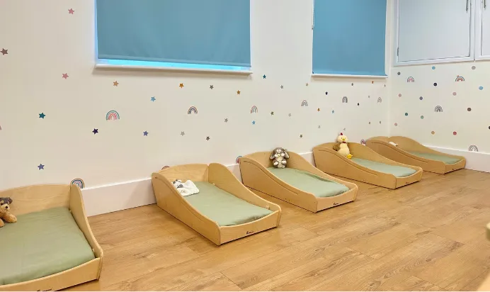 Nap area at Pippa's House Nursery in Aldershot